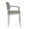 Lesro Lenox Steel Hip Chair Metal Frame, Silver, OH Eucalyptus Upholstery LS1161 - alternate 3